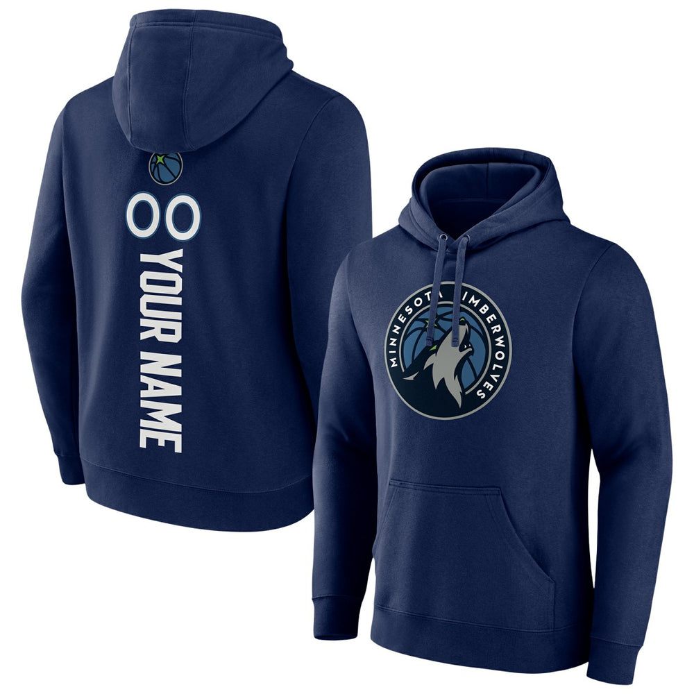 Minnesota Timberwolves Playmaker Personalized Name & Number Pullover Hoodie - Navy for sale