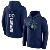 Minnesota Timberwolves Playmaker Personalized Name & Number Pullover Hoodie - Navy for sale