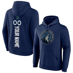 Minnesota Timberwolves Playmaker Personalized Name & Number Pullover Hoodie - Navy for sale