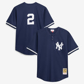 Derek Jeter New York Yankees Big & Tall Batting Practice Replica Player Jersey - Navy | Mitchell & Ness