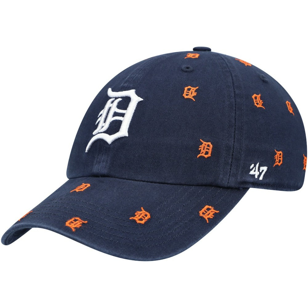 Detroit Tigers Women's Confetti Clean Up Adjustable Hat - Navy | 47 brand