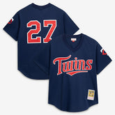 David Ortiz Minnesota Twins 2002 Cooperstown Collection Mesh Batting Practice Jersey - Navy | Mitchell & Ness