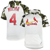 Yadier Molina St. Louis Cardinals Player Big & Tall Raglan Hoodie T-Shirt - White/Camo