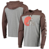 Cleveland Browns '47 Franklin Wooster Long Sleeve Hoodie T-Shirt - Heathered Gray/Brown online