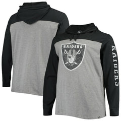 Las Vegas Raiders '47 Franklin Wooster Long Sleeve Hoodie T-Shirt - Heathered Gray/Black discount