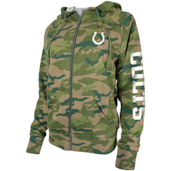 Indianapolis Colts New Era Women's Raglan Full-Zip Hoodie - Camo cheap