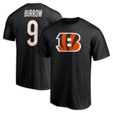 Joe Burrow Cincinnati Bengals Player Icon Name & Number T-Shirt - Black discount