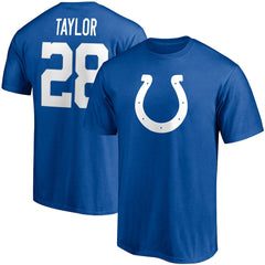 Jonathan Taylor Indianapolis Colts Player Icon Name & Number T-Shirt - Royal discount