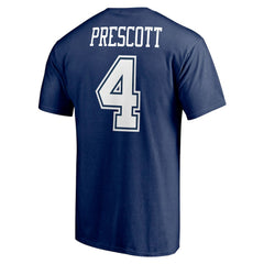 Dak Prescott Dallas Cowboys Player Icon Name & Number T-Shirt - Navy sale