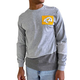 Los Angeles Rams Refried Apparel Sustainable Angle Long Sleeve T-Shirt - Gray for sale