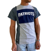 New England Patriots Refried Apparel Sustainable Split T-Shirt - Heather Gray on sale