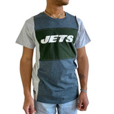 New York Jets Refried Apparel Sustainable Split T-Shirt - Heather Charcoal on sale