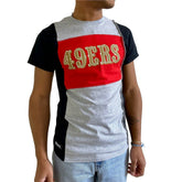 San Francisco 49ers Refried Apparel Sustainable Split T-Shirt - Heather Gray outlet