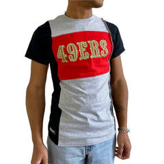 San Francisco 49ers Refried Apparel Sustainable Split T-Shirt - Heather Gray outlet