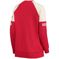 Boston Red Sox Starter Women's Baseline Raglan Pullover Sweatshirt - Red/Navy