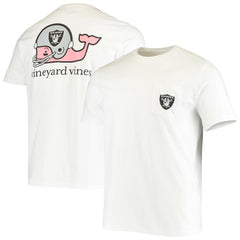 Las Vegas Raiders Vineyard Vines Big & Tall Helmet T-Shirt - White outlet