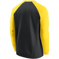 Pittsburgh Steelers Historic Raglan Crew Performance Sweater - Black/Gold | Nike outlet