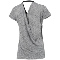 Chicago White Sox Touch Women's Hail Mary V-Neck Back Wrap T-Shirt - Black