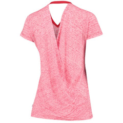 St. Louis Cardinals Touch Women's Hail Mary V-Neck Back Wrap T-Shirt - Red