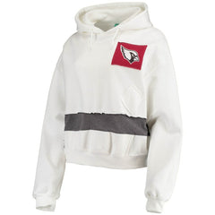 Arizona Cardinals Refried Apparel Women's Sustainable Crop Dolman Pullover Hoodie - White sale
