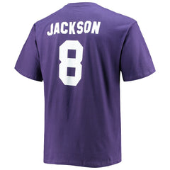 Lamar Jackson Baltimore Ravens Big & Tall Player Name & Number T-Shirt - Purple sale