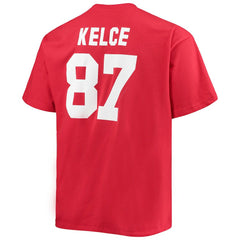 Travis Kelce Kansas City Chiefs Big & Tall Player Name & Number T-Shirt - Red outlet