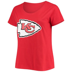 Travis Kelce Kansas City Chiefs Women's Plus Size Fair Catch Name & Number Scoop Neck T-Shirt - Red outlet