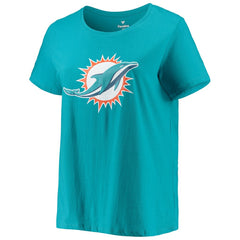Tua Tagovailoa Miami Dolphins Women's Plus Size Fair Catch Name & Number Scoop Neck T-Shirt - Aqua cheap