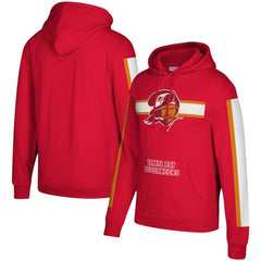Tampa Bay Buccaneers Three Stripe Pullover Hoodie - Red cheap