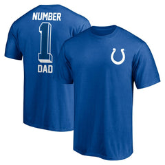 Indianapolis Colts #1 Dad T-Shirt - Royal cheap