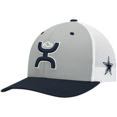Dallas Cowboys HOOey Tri-Color H Trucker Snapback Hat - Gray/Navy outlet