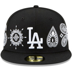 Los Angeles Dodgers Paisley Elements 59FIFTY Fitted Hat - Black | New Era