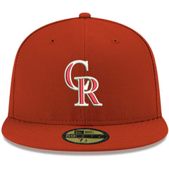 Colorado Rockies White Logo 59FIFTY Fitted Hat - Red | New Era