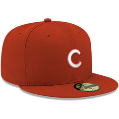 Chicago Cubs White Logo 59FIFTY Fitted Hat - Red | New Era