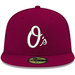 Baltimore Orioles White Logo 59FIFTY Fitted Hat - Cardinal | New Era