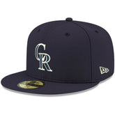 Colorado Rockies White Logo 59FIFTY Fitted Hat - Navy | New Era