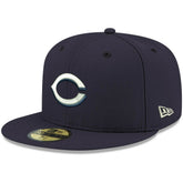 Cincinnati Reds White Logo 59FIFTY Fitted Hat - Navy | New Era