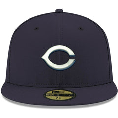 Cincinnati Reds White Logo 59FIFTY Fitted Hat - Navy | New Era