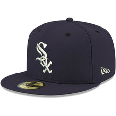 Chicago White Sox White Logo 59FIFTY Fitted Hat - Navy | New Era
