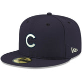 Chicago Cubs White Logo 59FIFTY Fitted Hat - Navy | New Era
