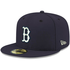 Boston Red Sox White Logo 59FIFTY Fitted Hat - Navy | New Era