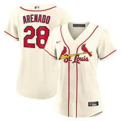 Nolan Arenado St. Louis Cardinals Women's Alternate Replica Player Jersey - Cream | Nike