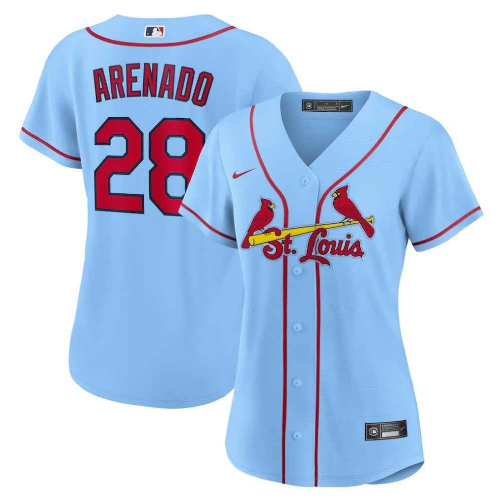 Nolan Arenado St. Louis Cardinals Women's Alternate Replica Player Jersey - Light Blue | Nike
