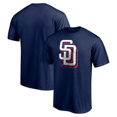 San Diego Padres Red White and Team T-Shirt - Navy