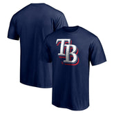 Tampa Bay Rays Red White and Team T-Shirt - Navy
