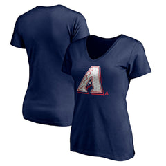 Arizona Diamondbacks Women's Red White and Team V-Neck T-Shirt - Navy