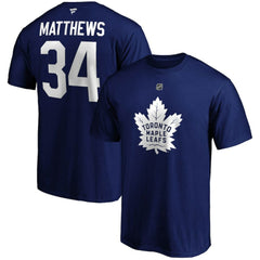 Auston Matthews Toronto Maple Leafs Fanatics Big & Tall Name & Number T-Shirt Blue
