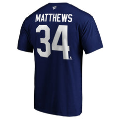 Auston Matthews Toronto Maple Leafs Fanatics Big & Tall Name & Number T-Shirt Blue