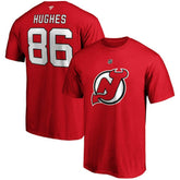 Jack Hughes New Jersey Devils Fanatics Big & Tall Name & Number T-Shirt Red