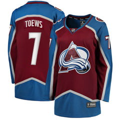 Devon Toews Colorado Avalanche Fanatics Women's Home Breakaway Player Jersey Burgundy